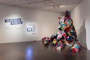 Installation view of Each/Other, with a joint work by Marie Watt and Cannupa Hanska Luger Photo: Denver Art Museum