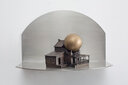 Tad Savinar, Sputnik IV, 2022, cast bronzer and stainless steel, 11" x 16" x 10"