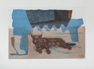 Image: Watt, Marie, (Native American, Seneca, 1967), Companion Species (Mother), edition 7/20, 2017, softground etching, aquatint, and drypoint, 16 1/2 x 22 1/4 in. Sheet, 19 1/8 x 24 7/8 in. Frame, Collection of Jordan D. Schnitzer© Marie Watt