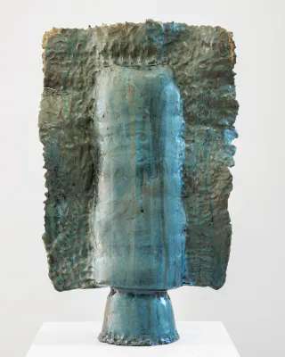 Marjorie Dial, Song of the Siren I, 2018, ceramic, 29" x 18" x 6"