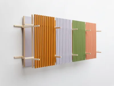 Nathan William Lambdin Wisteria, 2024 baa wood, fiberboard and house paint 15” x 42” x 7”