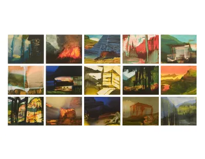 James Lavadour, Blanket, 2005, oil on panel, 72" x 150"