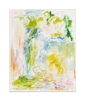 Barbara Stafford, Warmest Memory, 2020, water soluble oil on panel, 20" x 16" (24" x 20" framed)