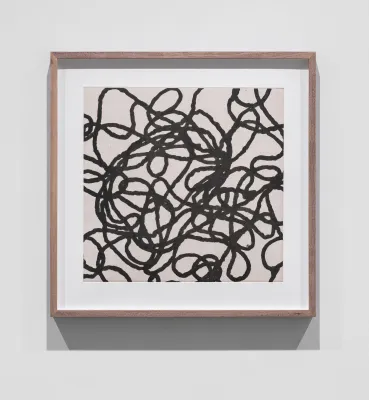 Heather Watkins- Heather Watkins Path (Root), 2025 copperplate direct etching with chine collé 14” x 14" (14 ⅜” x 14 ⅜” framed)
