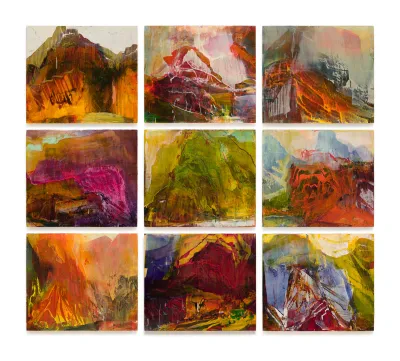 James Lavadour The New Ghosts of Ceded Boundaries oil on wood 90” x 102” x 2”