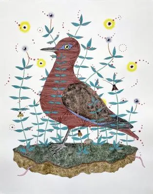 Justin L'Amie, Bramble Bird, watercolor and gouache on paper, 19" x 15" Justin L'Amie, Bramble Bird, watercolor and gouache on paper, 19" x 15"