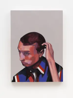 Storm Tharp The New Kid, 2024 oil on panel 30” x 22” Storm Tharp The New Kid, 2024 oil on panel 30” x 22”