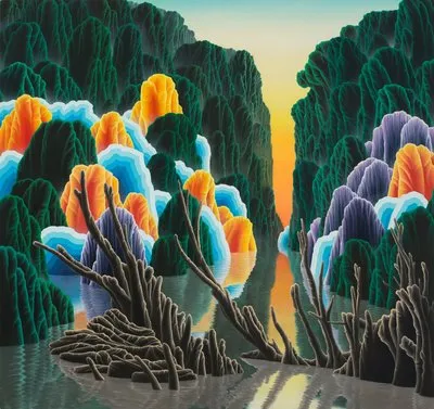 Adam Sorensen, Brontosaurus, 2015, oil on canvas, 64" x 68"