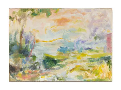 Barbara Stafford, "Canal Footpath" 2019, water soluble oil on panel, 5" x 7", 9 3/8" x 11 3/8" (framed) Barbara Stafford, "Canal Footpath" 2019, water soluble oil on panel, 5" x 7", 9 3/8" x 11 3/8" (framed)